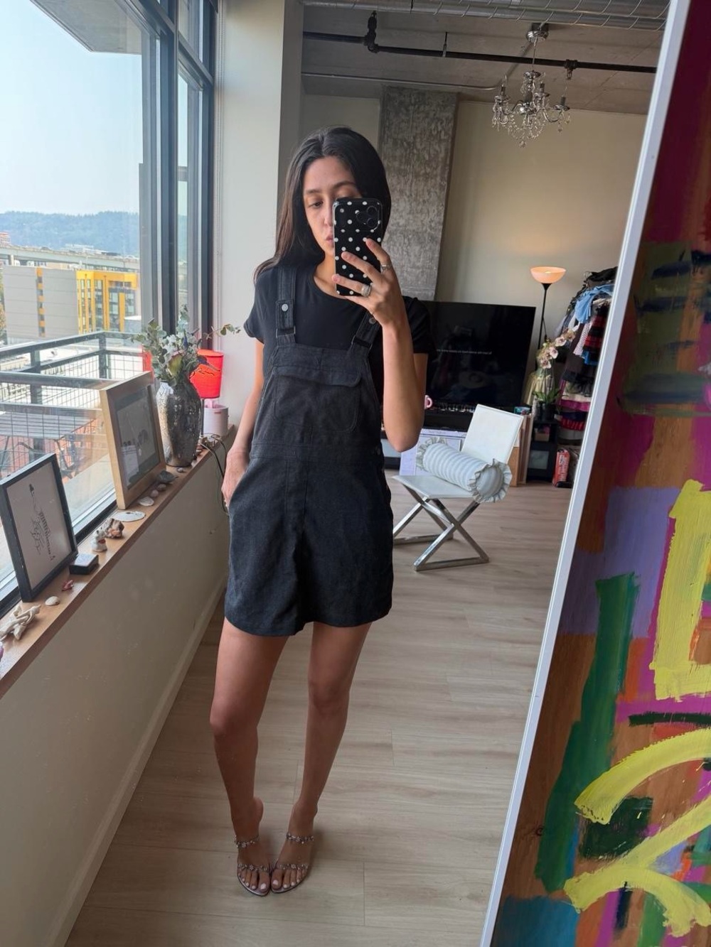 GAP dark grey Overall mini Dress